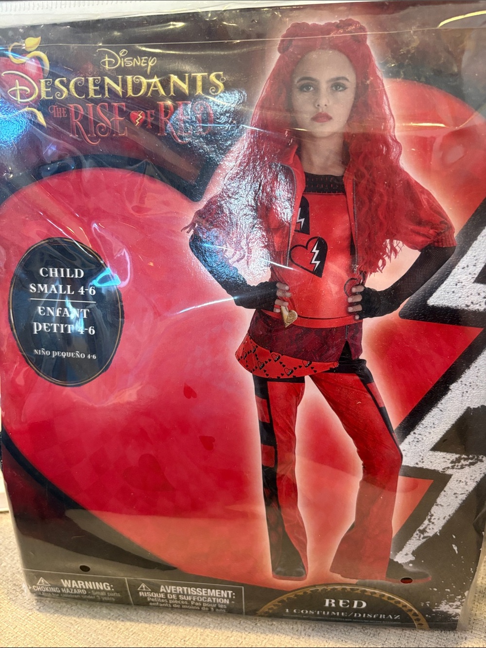 Disney Descendants The Rise of Red - Red Girls Costume Size Child Small 4-6